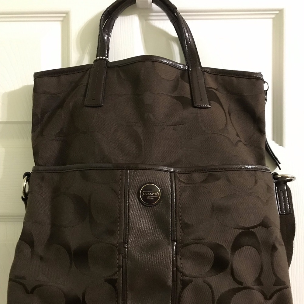 Coach Signature Foldover Tote